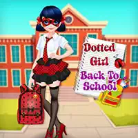 Gepunktetes Mädchen Zurück Zur Schule