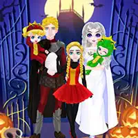 Prinzessinnen-Familien-Halloween-Kostüm